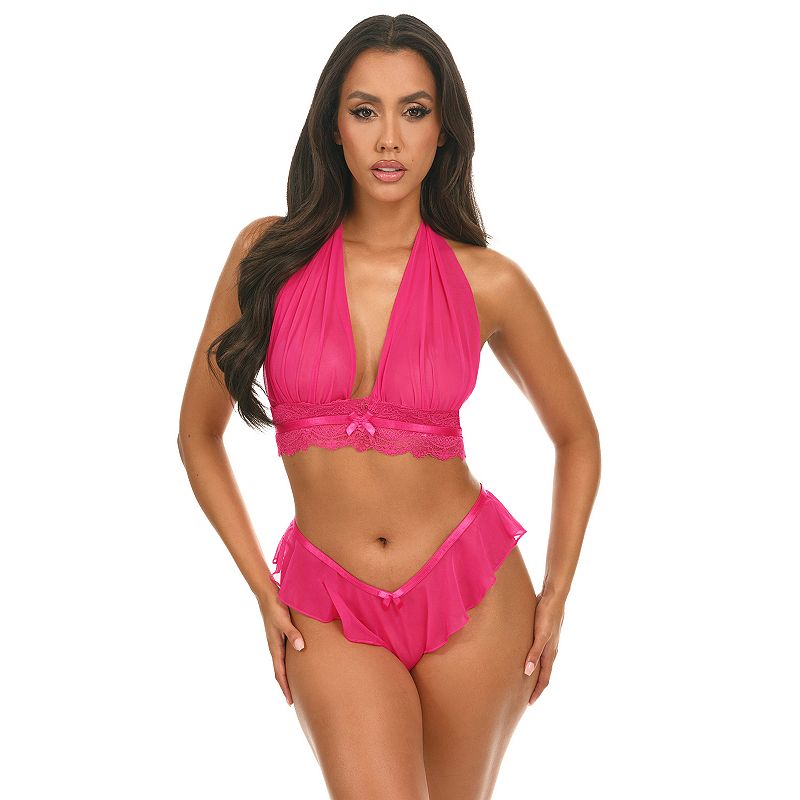 Women's Oh La La Cheri Maylah 2-Piece Lingerie Set 40-11934, Size: Small-Medium, Pink