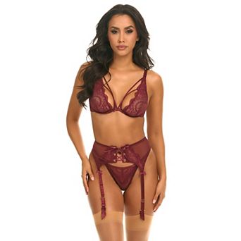Women's Oh La La Cheri Wynter 3 pc Lingerie Set 41-11544