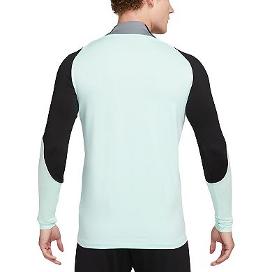Men's Nike Mint Chelsea Strike Drill 2023/24 Performance Quarter-Zip Long Sleeve Top