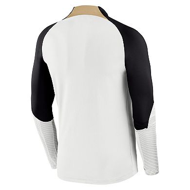 Men's Nike White Chelsea Strike Drill 2023/24 Performance Quarter-Zip Long Sleeve Top