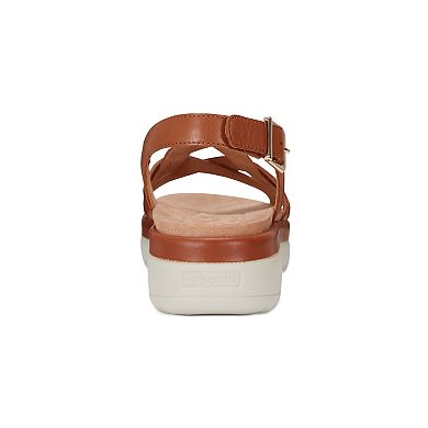 Easy Spirit Indie Women's Leather Strappy Wedge Sandals