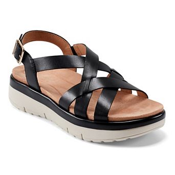 Easy Spirit Indie Women's Leather Strappy Wedge Sandals