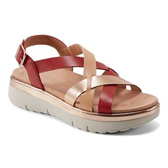Easy Spirit Indie Women's Leather Strappy Wedge Sandals