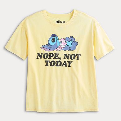 Disney's Lilo & Stitch Nope Not Today Juniors' Oversized Graphic Tee
