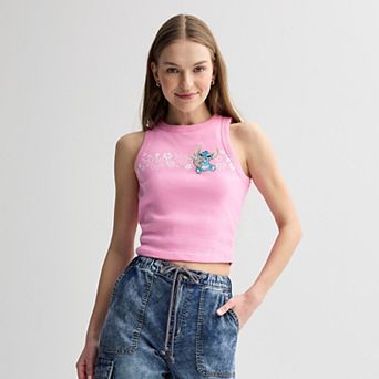 Disney's Lilo & Stitch Pineapple And Tropical Flowers Juniors' Tank Top