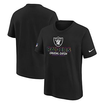 Youth Nike Black Las Vegas Raiders 2024 NFL Crucial Catch T-Shirt
