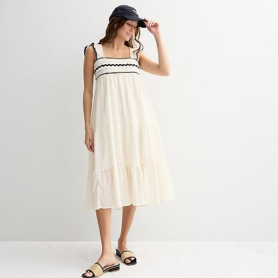 Juniors' Rewind Tiered Maxi Dress