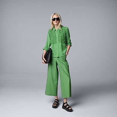 Women's Simply Vera Vera Wang Pull-On Pleated Capri Pants