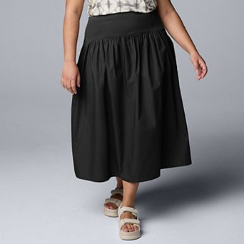 Plus Size Simply Vera Vera Wang Mixed Media Skirt
