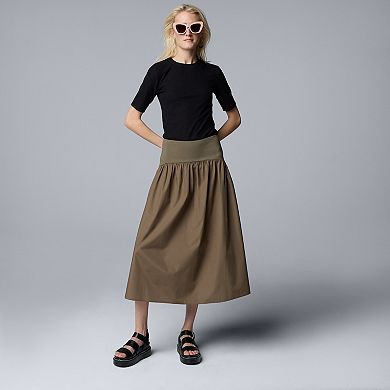 Petite Simply Vera Vera Wang Mixed Media Skirt