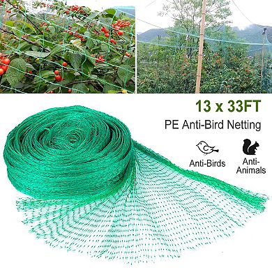 13x33ft Garden Bird Netting Heavy Duty PE Plant & Fruit Tree Protection Mesh