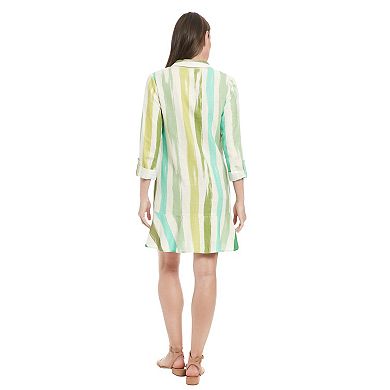 Women's London Times Striped Shirt Dress