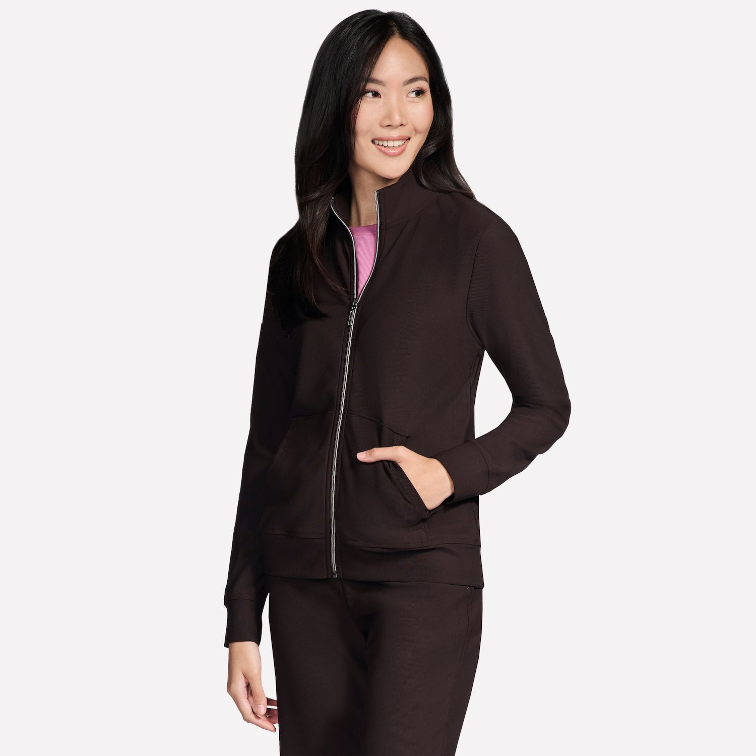 Women's Skechers® GO LUXE Rib Fleece-Lined Full-Zip Jacket