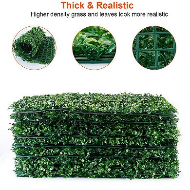 12pcs 23.6x15.75in Artificial Boxwood Topiary Hedge