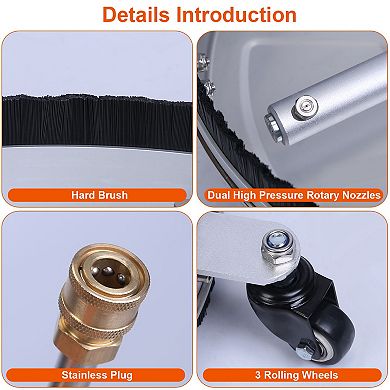 15in High Pressure Washer Flat Surface Cleaner 4000psi