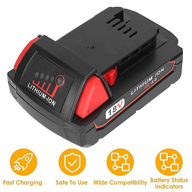 18V Replacement Battery Compatible with Milwaukee M18 Cordless Power Tools