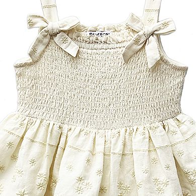 Baby & Toddler Girl Blueberi Boulevard 2-Tier Schiffli Embroidered Sundress & Sunglasses Set