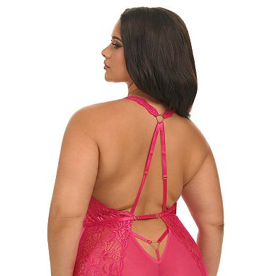 Plus Size Oh La La Cheri Armani Lace Babydoll & Panty Set