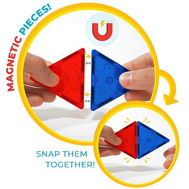 Disney Jr. Mickey Mouse Train Magnetic Tiles 41-Piece Set by Tytan Toys