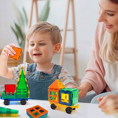 Disney Jr. Mickey Mouse Train Magnetic Tiles 41-Piece Set by Tytan Toys