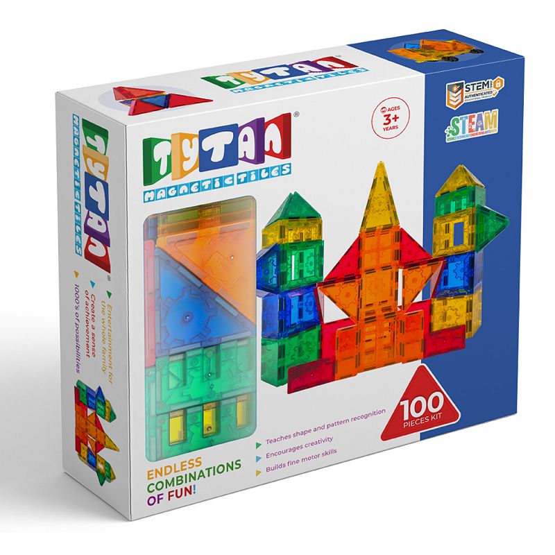 UPC 855639008862 product image for Tytan Toys Magnetic Tiles 100-Piece Building Set, Multi | upcitemdb.com
