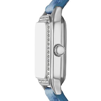 Folio Women's Silver Tone Strap Watch & Bracelet Set