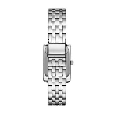 Folio Women's Silver Tone Bracelet Watch & Bracelet Set