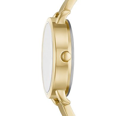Folio Women's Gold Tone Bangle Watch & Bracelet Set
