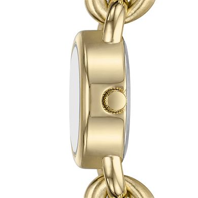Folio Women's Gold Tone Charm Watch & Bracelet Set