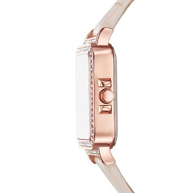 Folio Women's Rose Gold Tone Tone Strap Watch & Bracelet Set