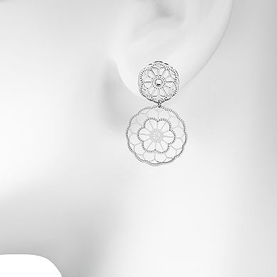 LC Lauren Conrad Circular Filigree Drop Statement Earring