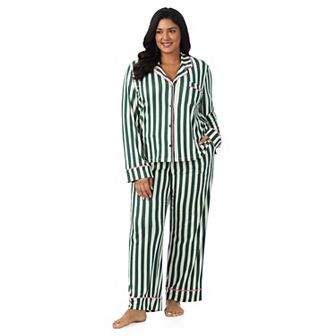 Plus Size Beauty Sleep Social Halloween 2 pc Cozy Notch Long Sleeve Pajama Top & Pajama Pants Set