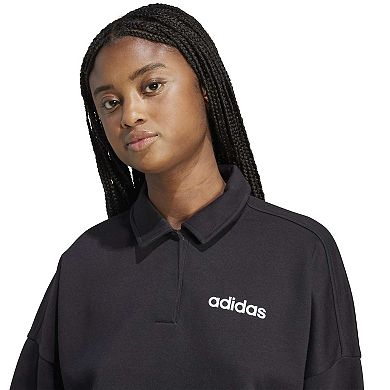 adidas Essentials Linear Fleece Polo Sweatshirt