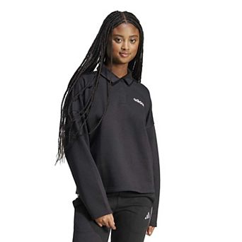 Women's adidas Essentials Linear Fleece Polo Sweatshirt