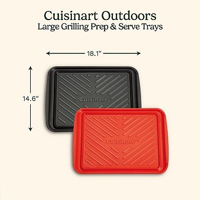 Cuisinart® 2-Piece Large Grilling Prep and Serve Melamine Trays