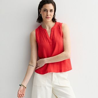 Petite Sonoma Goods For Life® Easy Soft Gauze Top