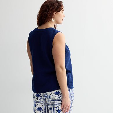 Plus Size Sonoma Goods For Life® Easy Soft Gauze Top