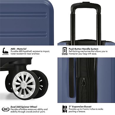 Travel Select Snowcreek Hardside Expandable Luggage with USB Port