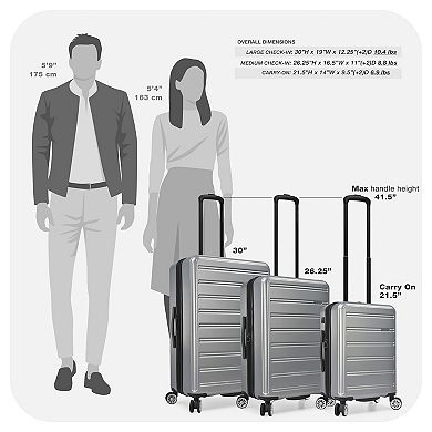 Travel Select Snowcreek Hardside Expandable Luggage with USB Port