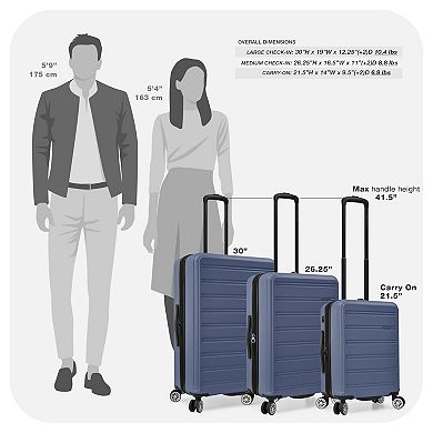 Travel Select Snowcreek Hardside Expandable Luggage with USB Port