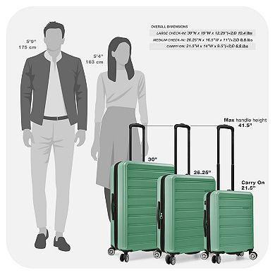 Travel Select 2-Piece Snowcreek Hardside Expandable Luggage Set with USB Port