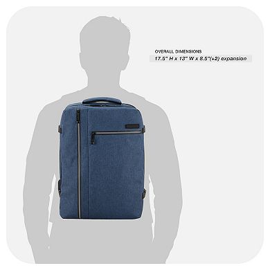 Travel Select Grayville 16.5-Inch Multi-Functional Expandable Laptop Backpack with USB Port