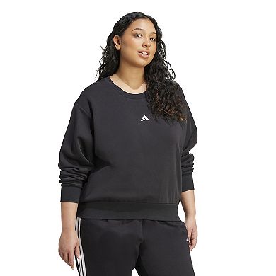 Plus Size adidas Essentials Feel Cozy Small Logo Sweatshirt