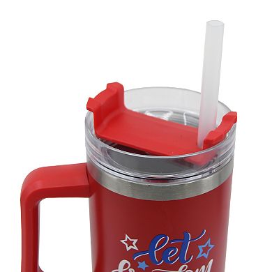 30-oz. Let Freedom Ring Stainless Steel Tumbler with Straw