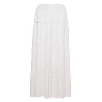 Juniors' Plus Size SO® Tiered Maxi Skirt