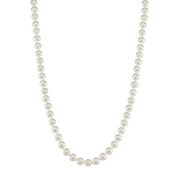 You're Invited 60 in Gold Tone Simulated Blanc Pearl Strand Necklace