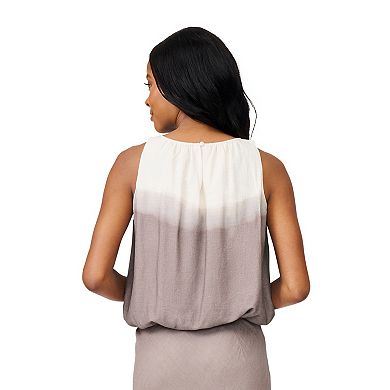 Women's Grey & Gray Bubble Hem Blouse