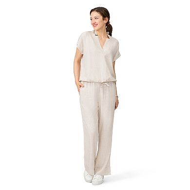 Women's Grey & Gray Cuffed Pull-On Pants