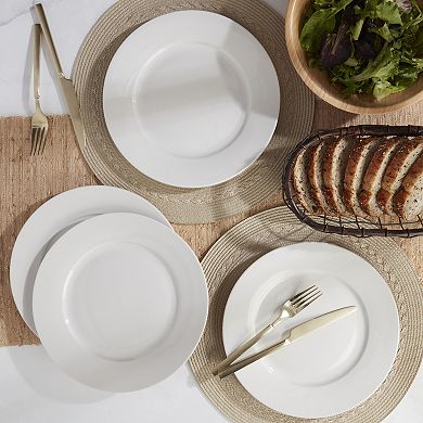 The Big One® 4-Piece Broad Rim Dinner Plate Set