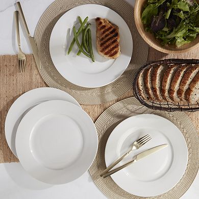 The Big One® 4-Piece Broad Rim Dinner Plate Set